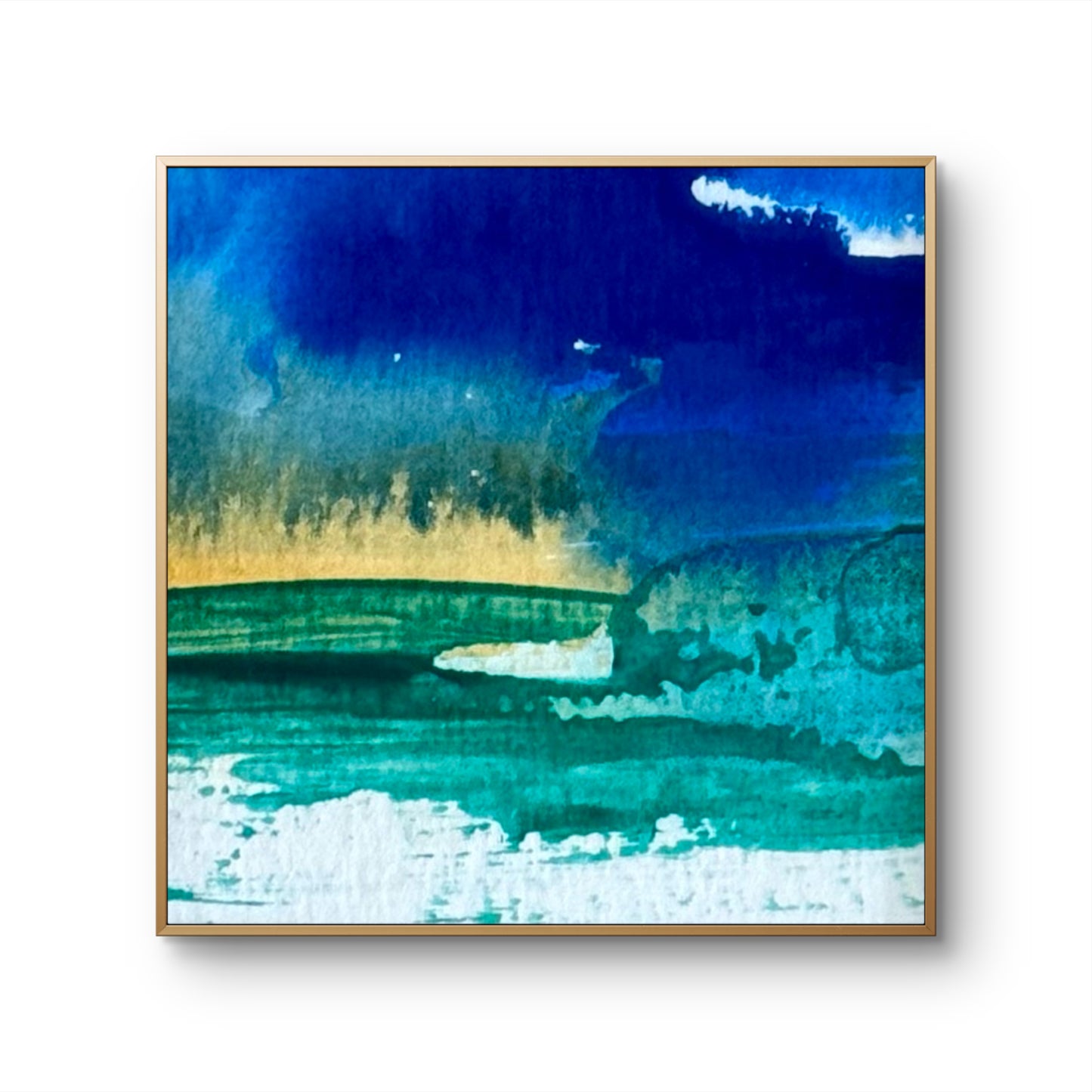 "Shoreline II" - 6 x 6 cm - Ink and Acrylic on paper