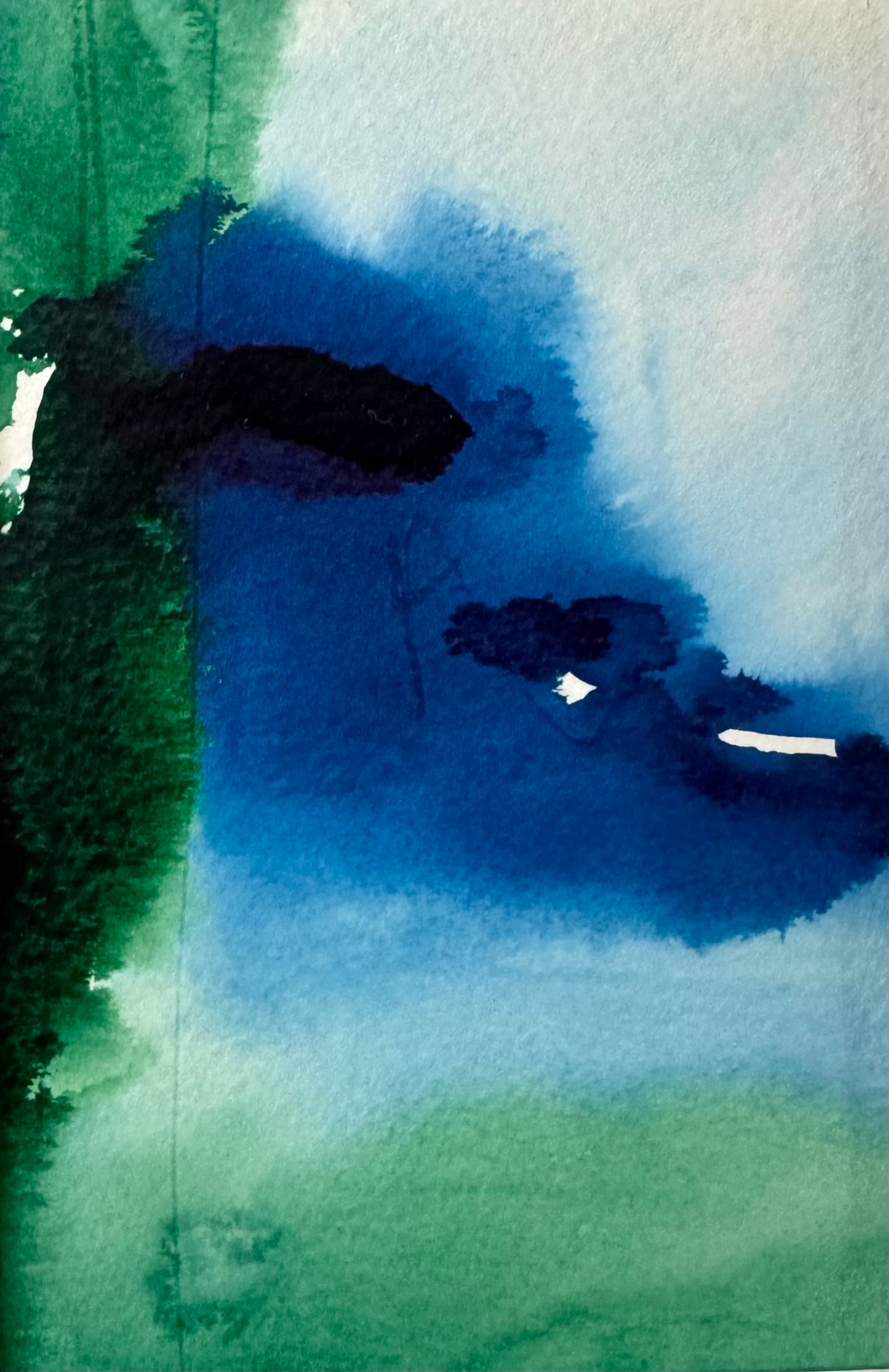 "Deep blue sea" - 10 x 15 cm - Acrylic on paper