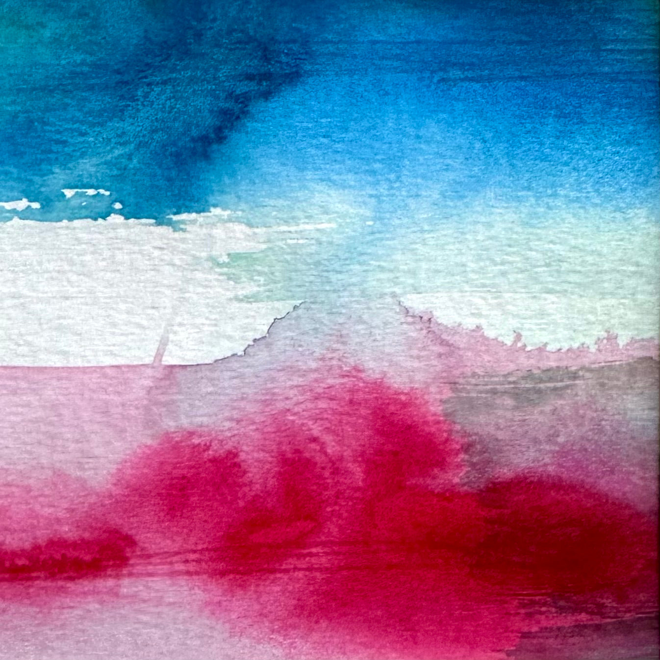 "Fuji" - 10 x 10 cm - Acrylic on paper