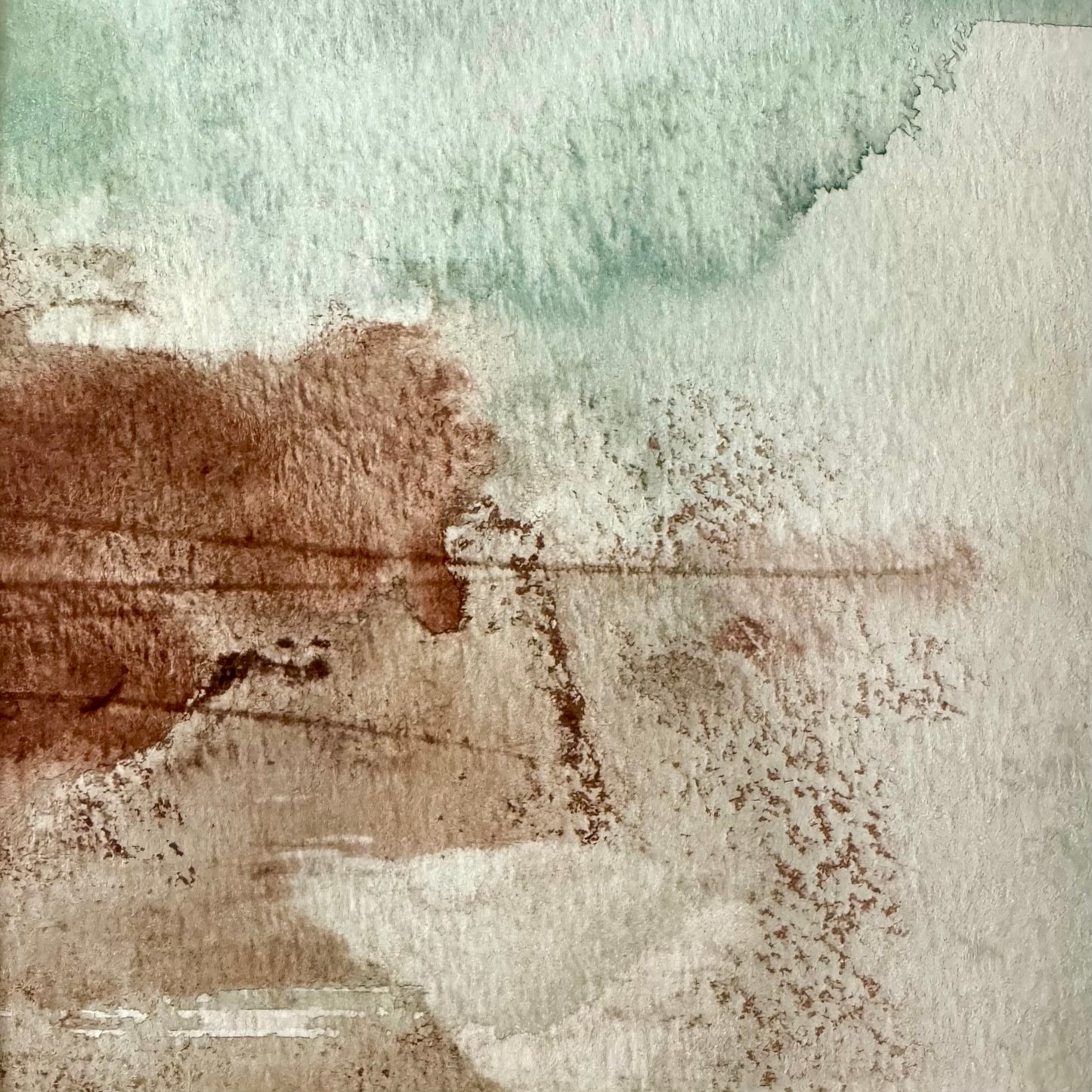 "First snow" - 10 x 10 cm - Acrylic and Ink on paper