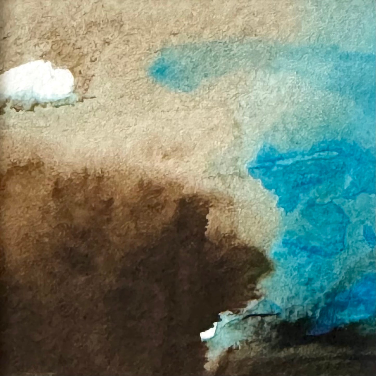 "Blizzard" - 6 x 6 cm - Ink and Acrylic on paper