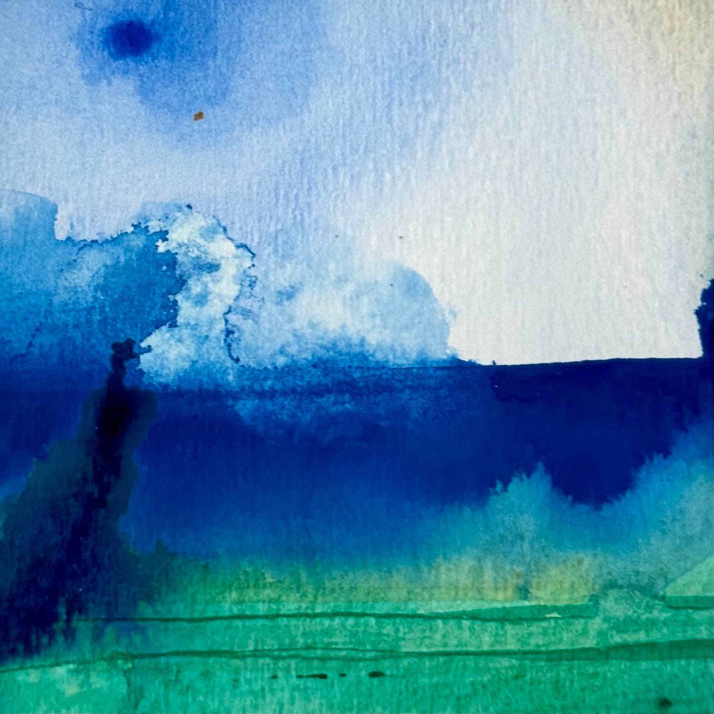 "Ireland" - 10 x 10 cm - framed