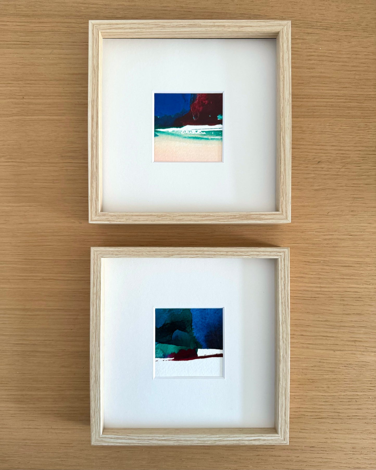 "Shoreline III" - 6 x 6 cm - Ink and Acrylic on paper