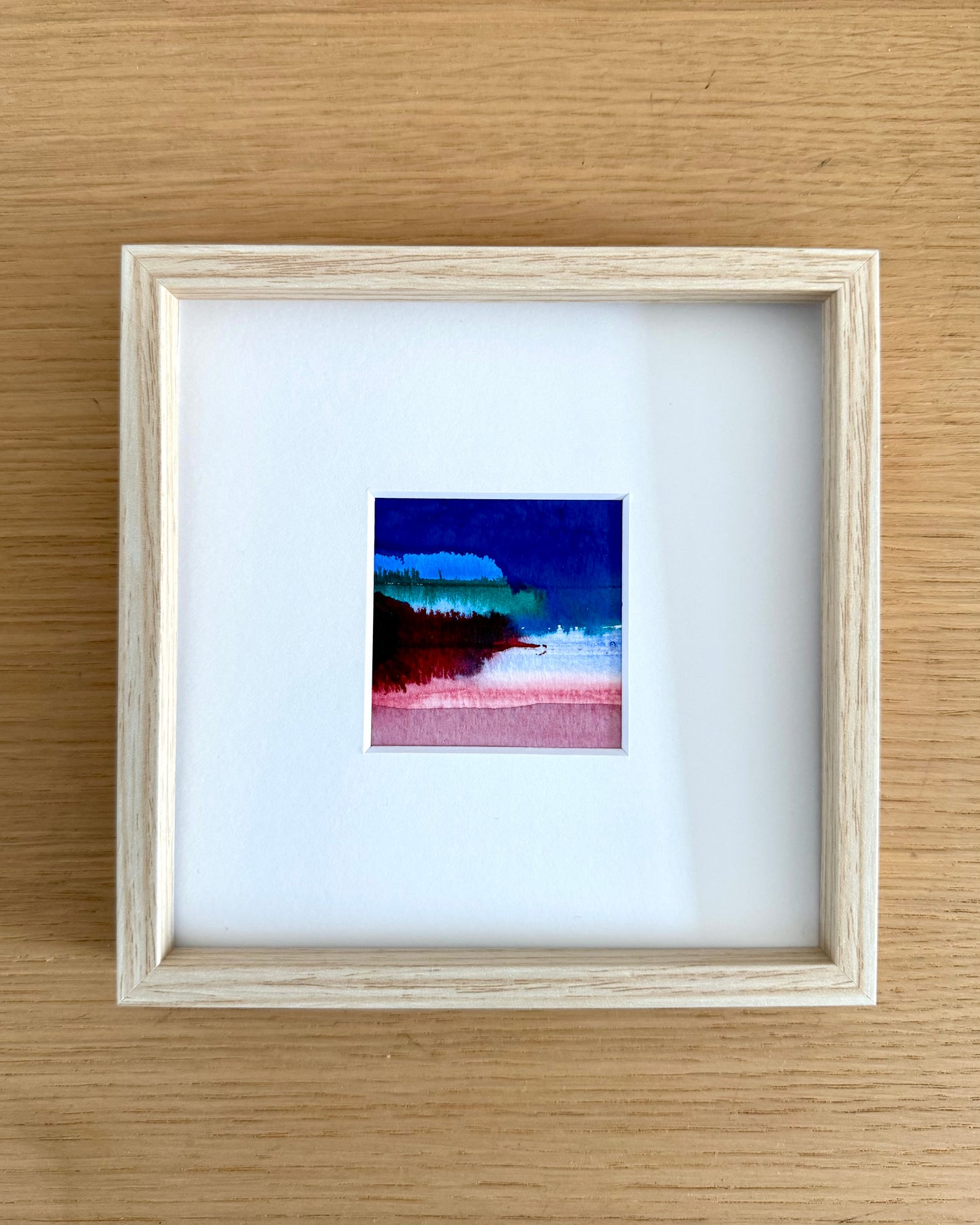 "Shoreline IV" - 6 x 6 cm - Ink and Acrylic on paper