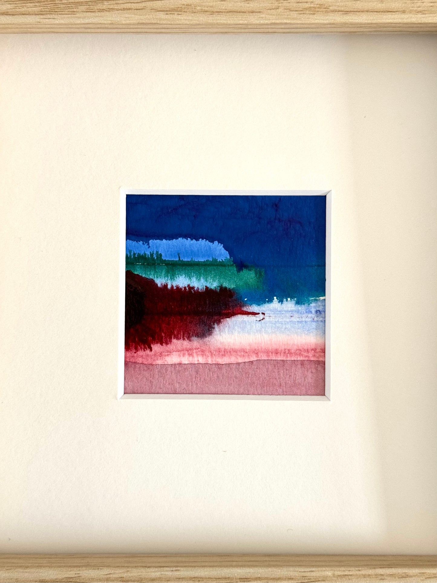 "Shoreline IV" - 6 x 6 cm - Ink and Acrylic on paper