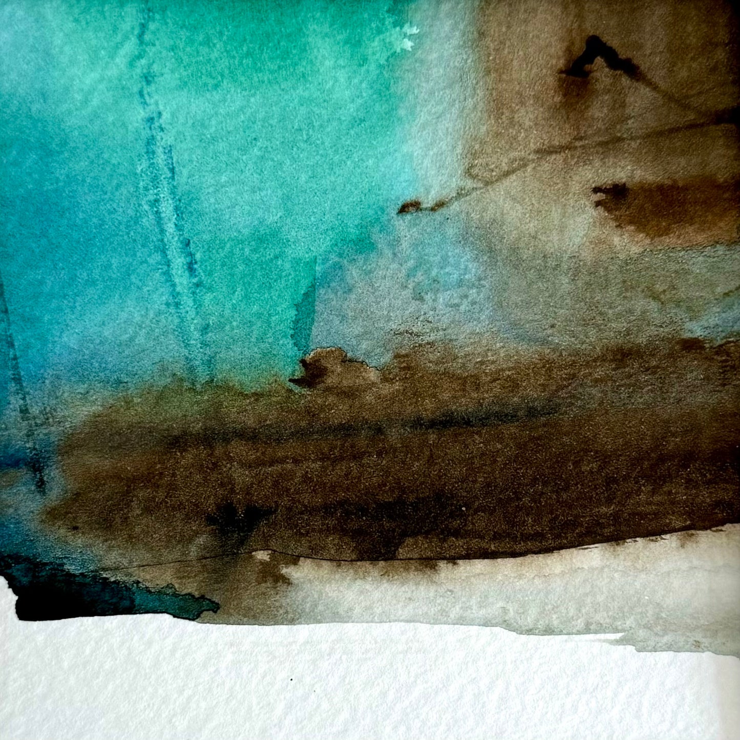 "Tidal memory"- 10 x 10 cm - Acrylic on paper