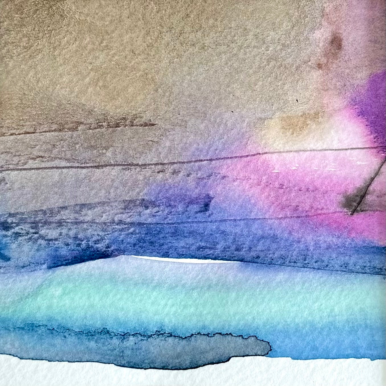 "Low tide" - 10 x 10 cm - Acrylic on paper