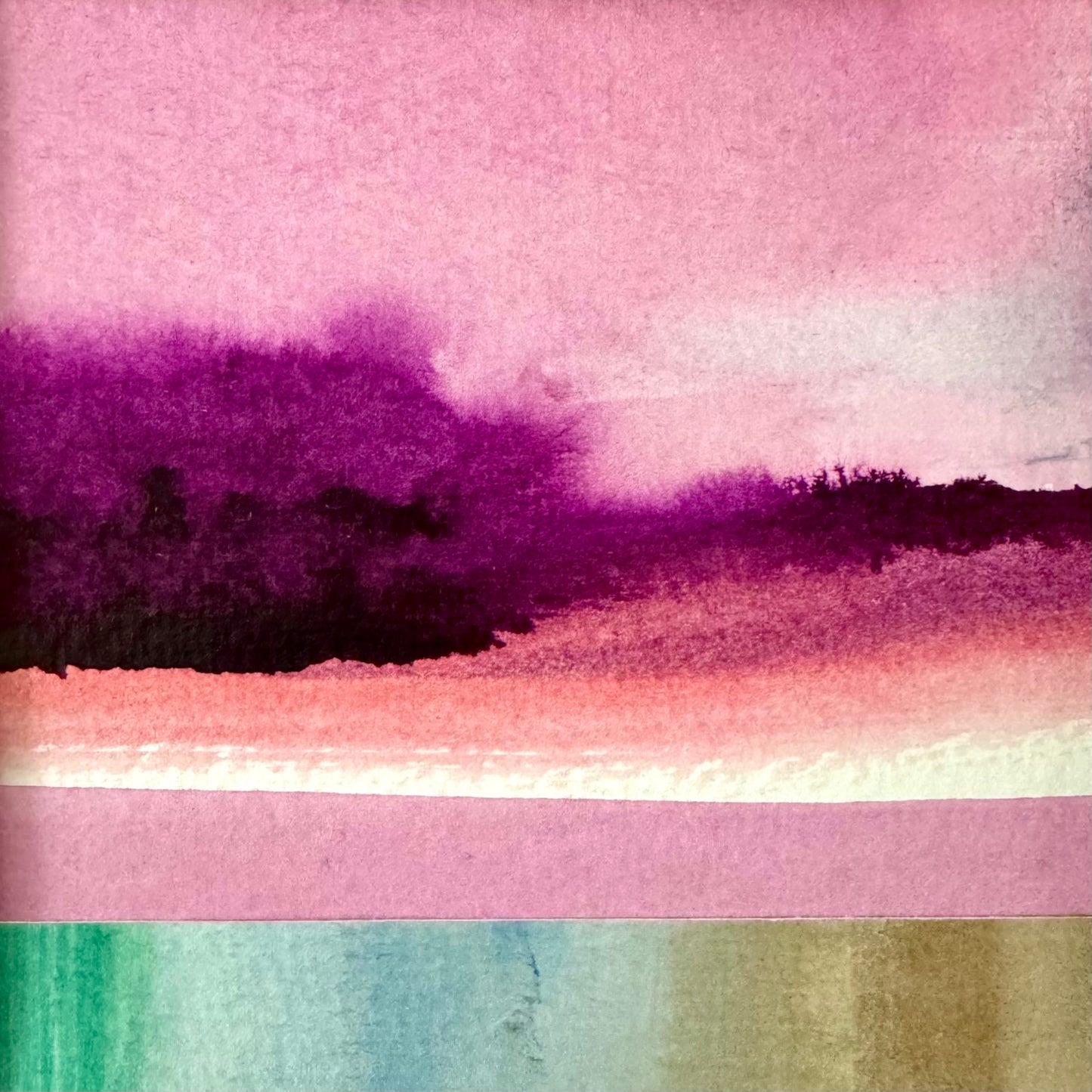 "Morning walk" - 10 x 10 cm - Collage