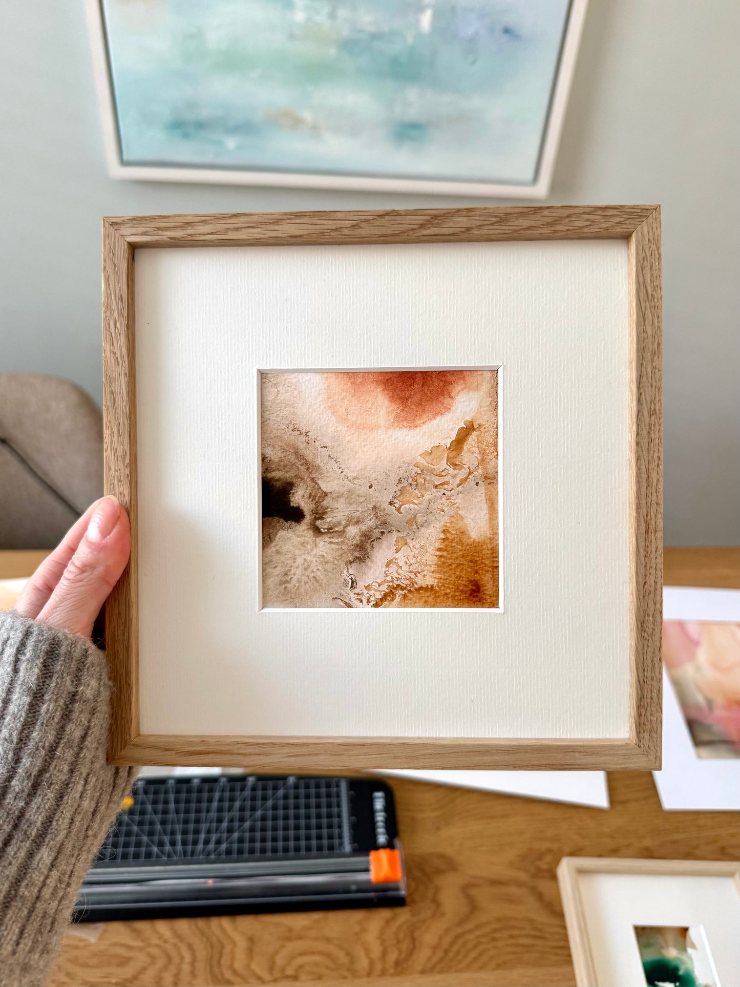 "Sabie" - 10 x 10 cm - framed