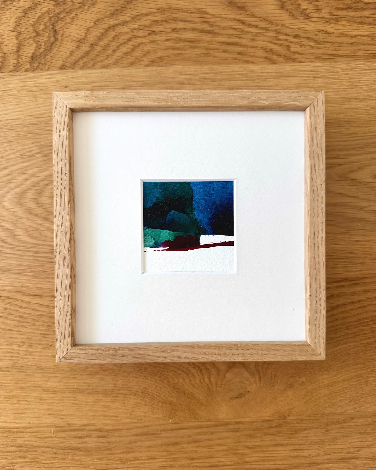 "Shoreline I" - 6 x 6 cm - Ink and Acrylic on paper