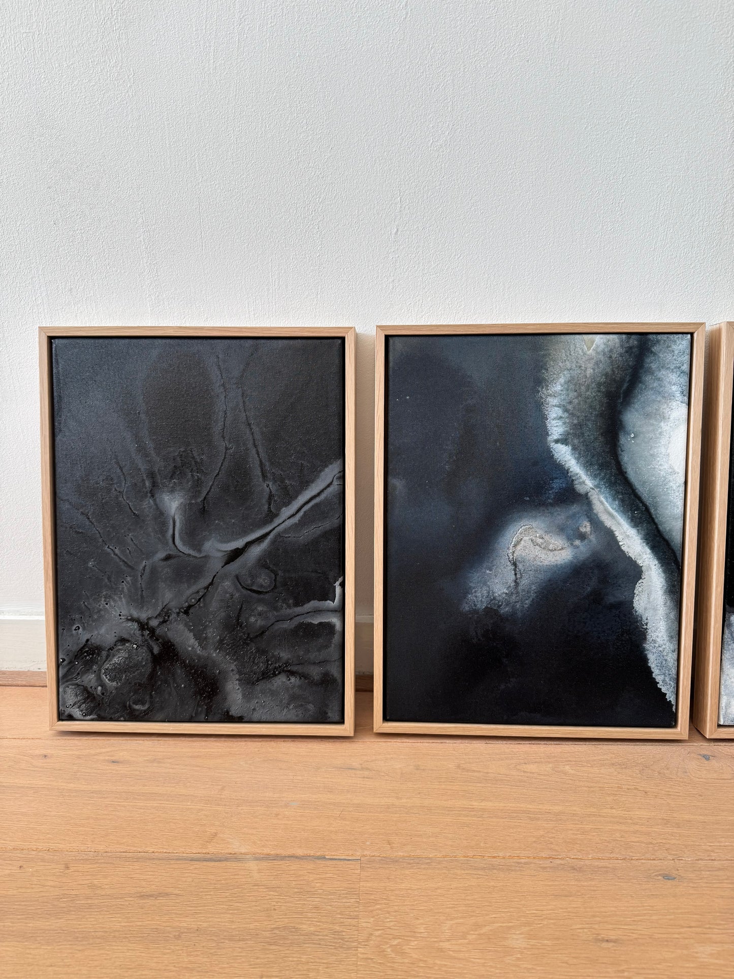 "Freedive", 30 x 40, framed in oak