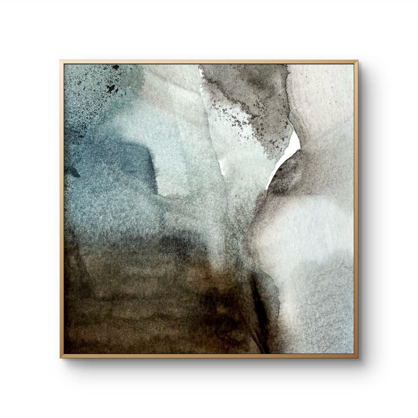 "Upstream" - 10 x 10 cm - Acrylic on paper