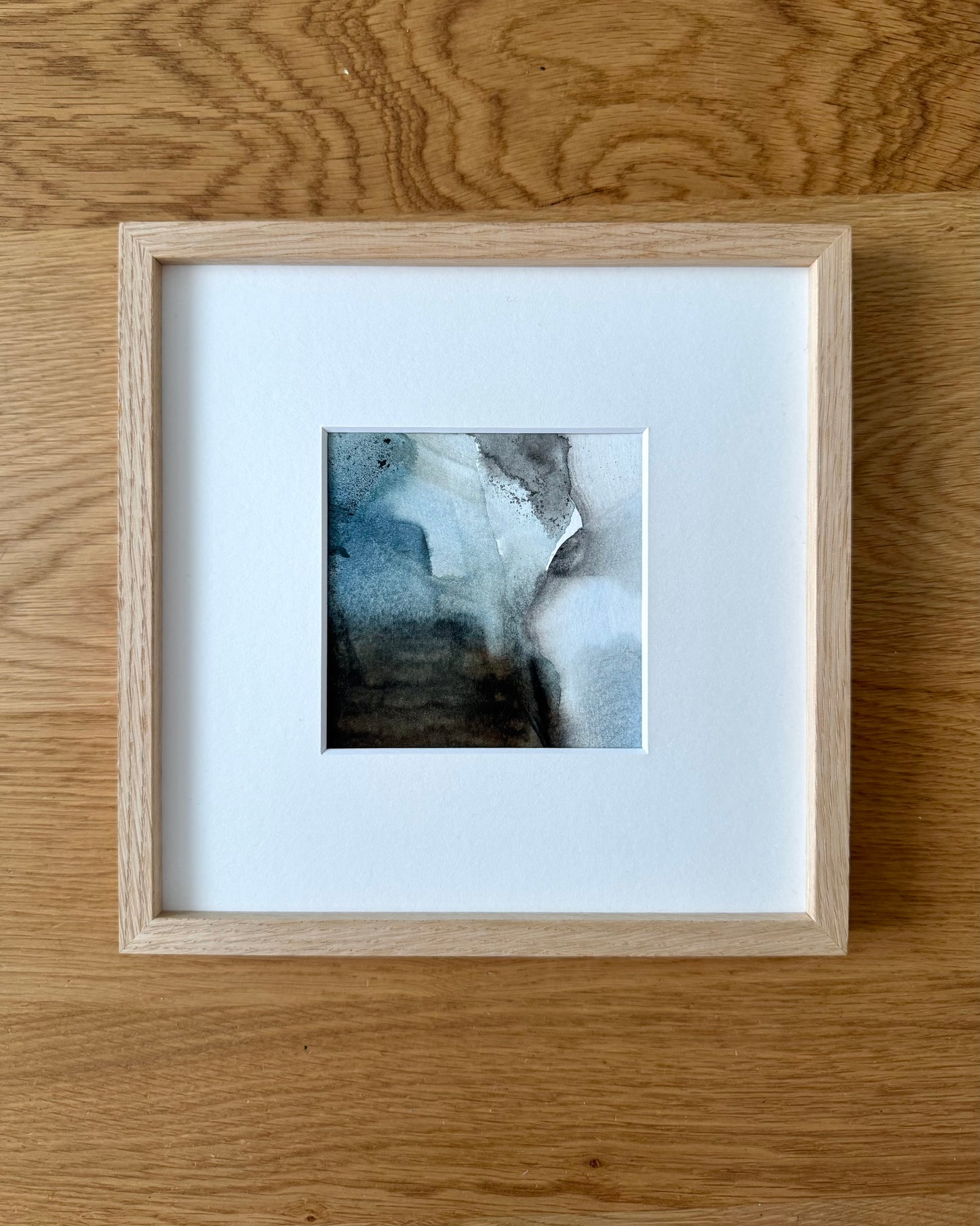 "Upstream" - 10 x 10 cm - Acrylic on paper