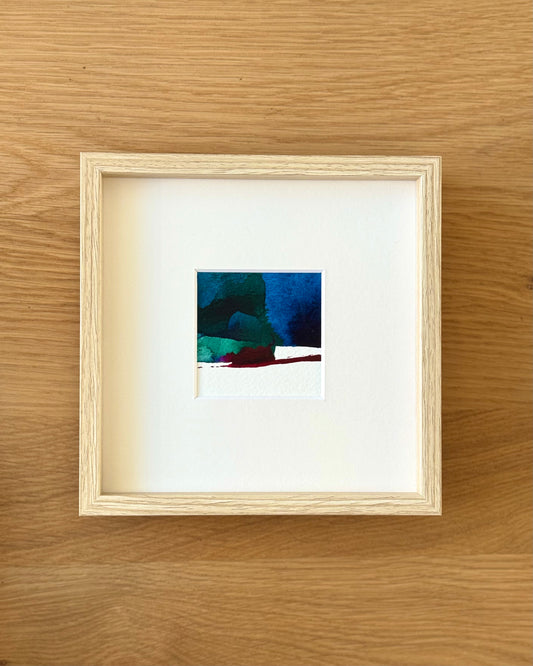 "Shoreline I" - 6 x 6 cm - Ink and Acrylic on paper