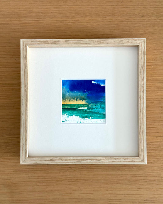 "Shoreline II" - 6 x 6 cm - Ink and Acrylic on paper
