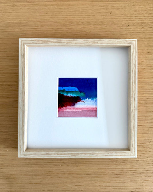 "Shoreline IV" - 6 x 6 cm - Ink and Acrylic on paper