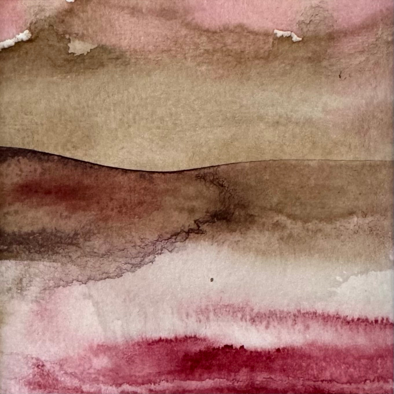 "Red sea" - 10 x 10 cm - Acrylic on paper