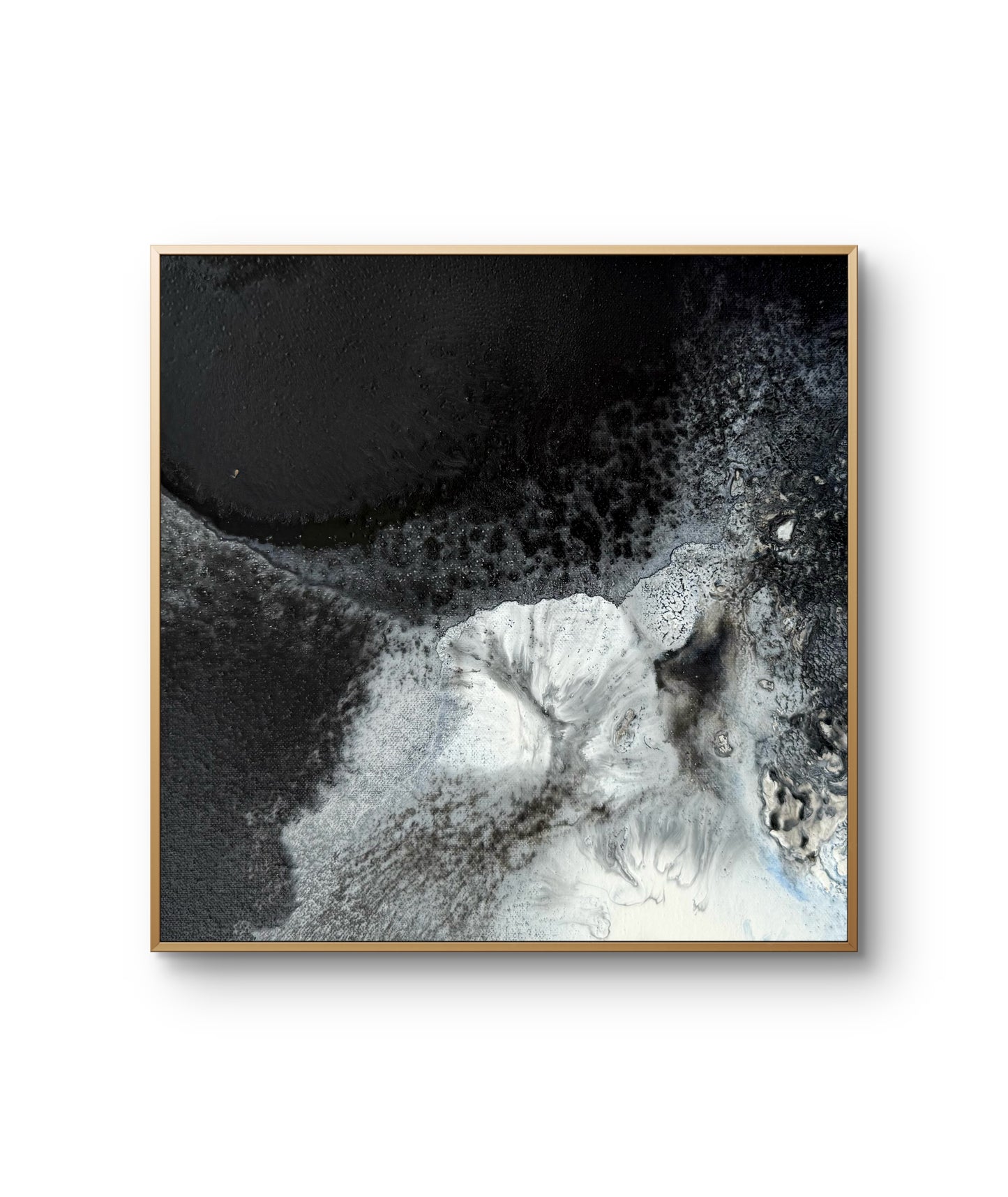 "Fractions IV", 20 x 20, framed in oak