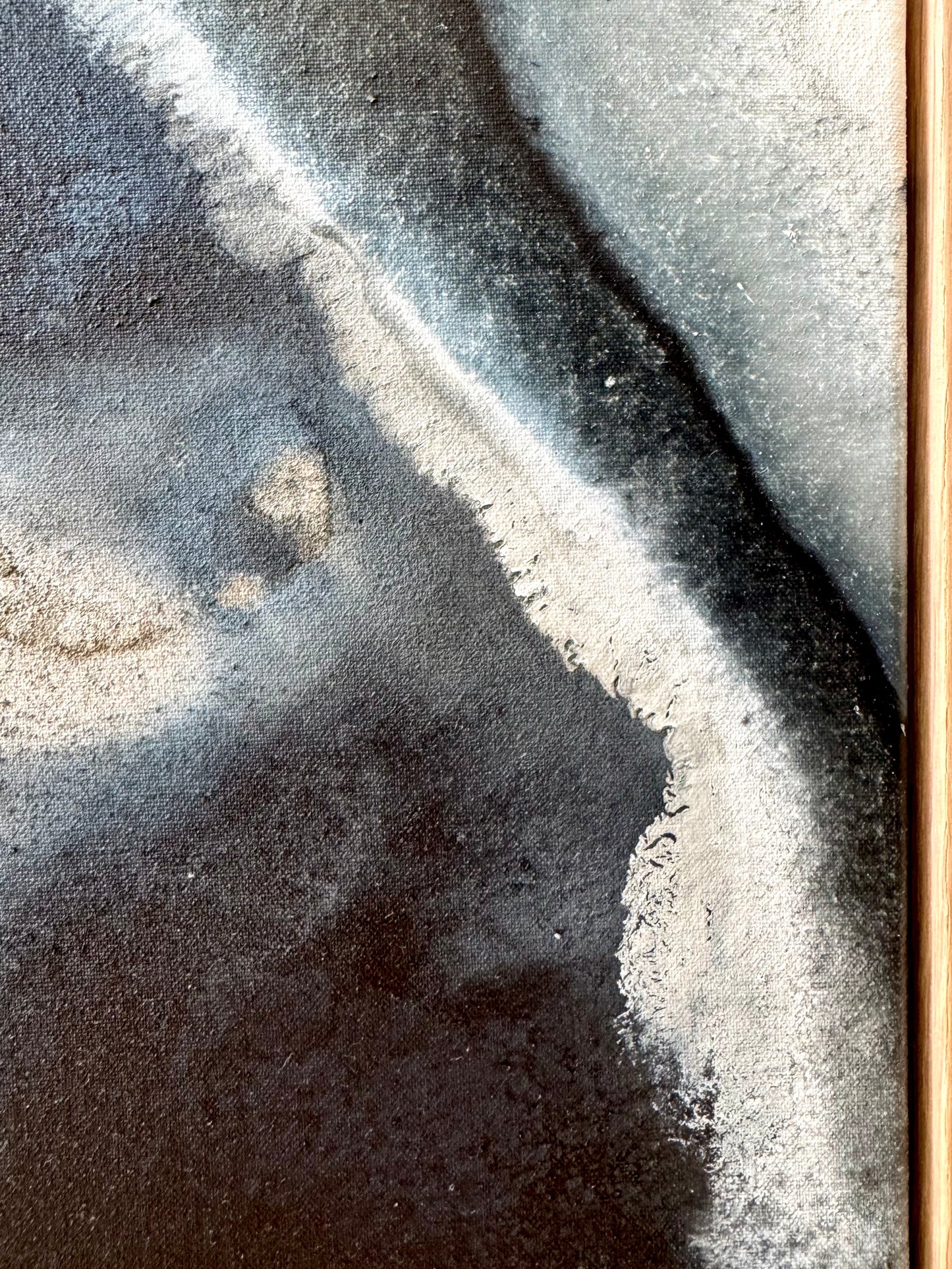 "Freedive", 30 x 40, framed in oak