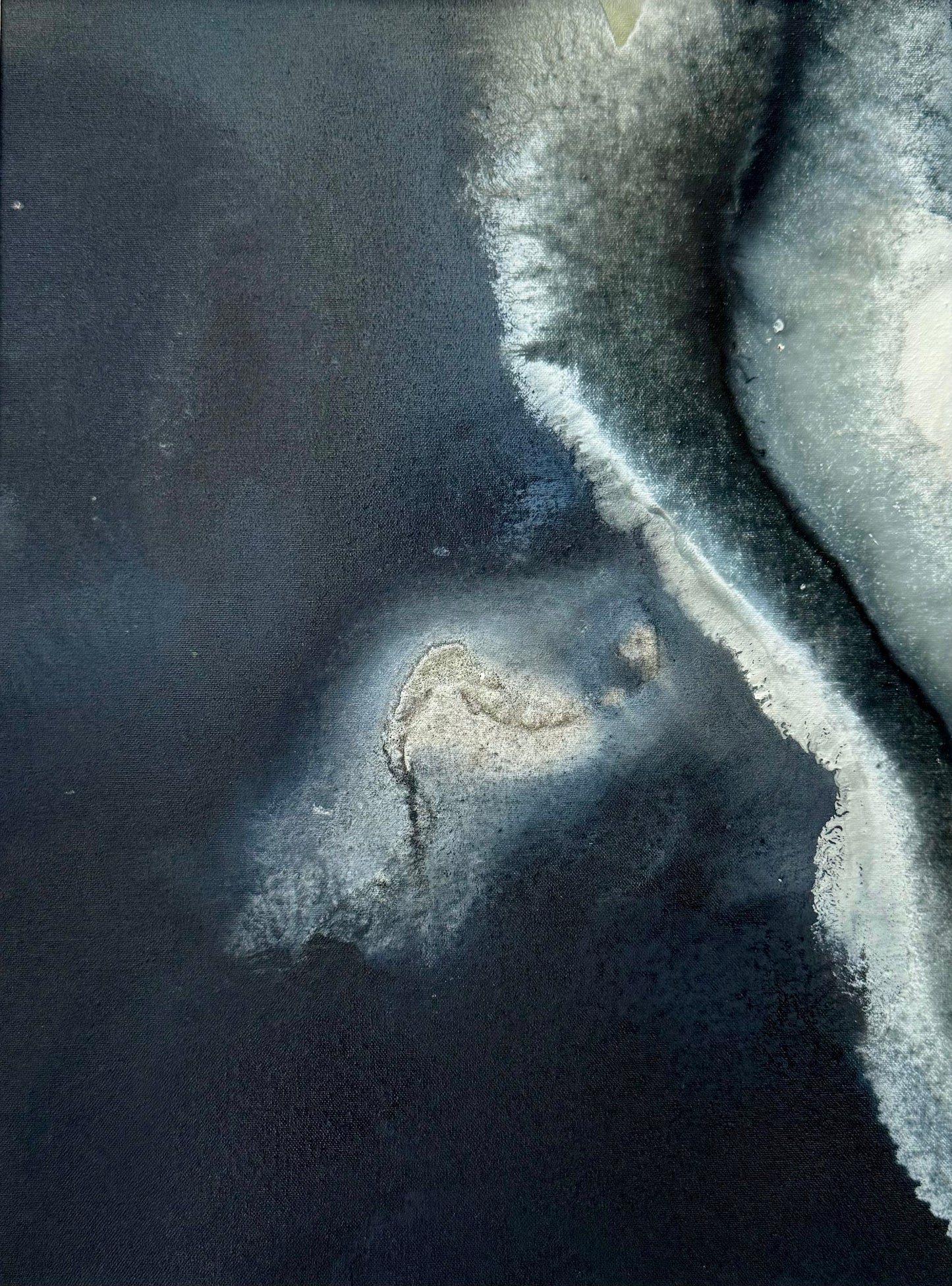 "Freedive", 30 x 40, framed in oak