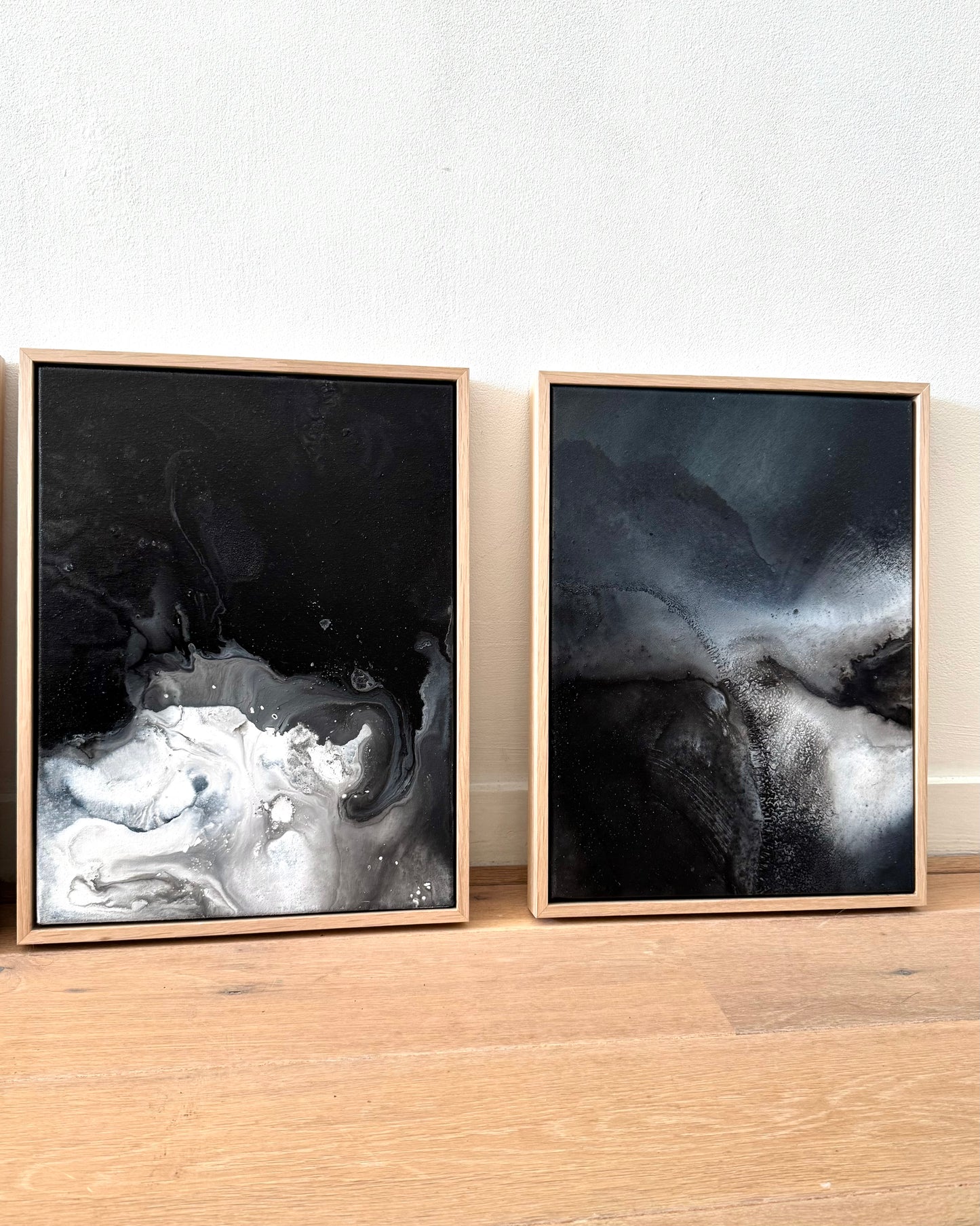 "Breaking Surface", 30 x 40, framed in oak