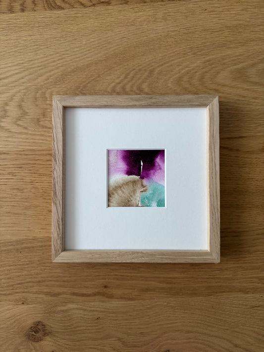 Jacaranda / Mayflower- 6 x 6 cm - Acrylic