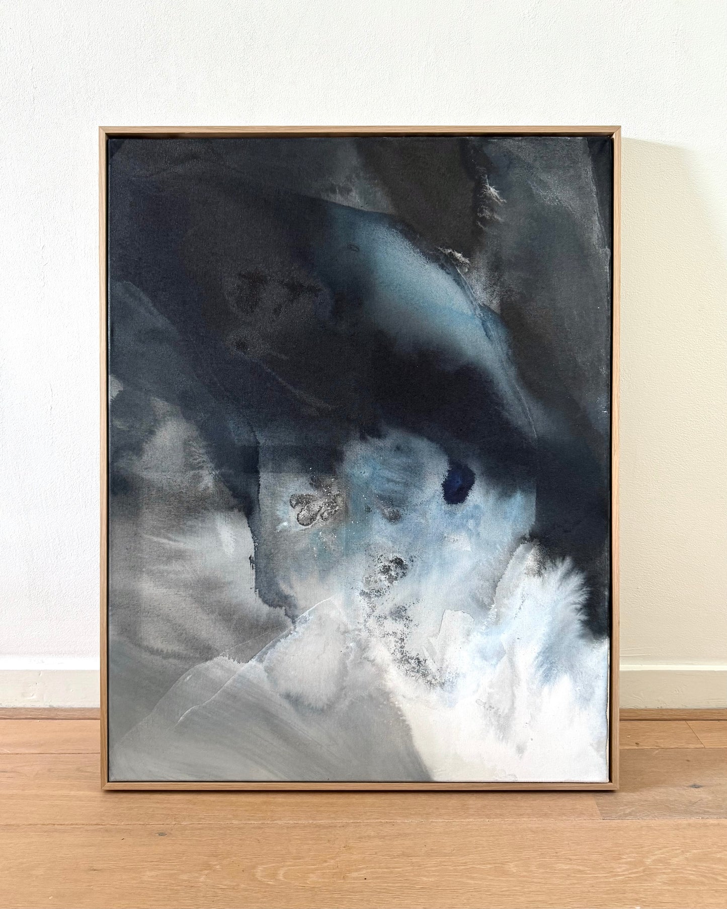 "Monsoon", 70 x 90, framed in oak