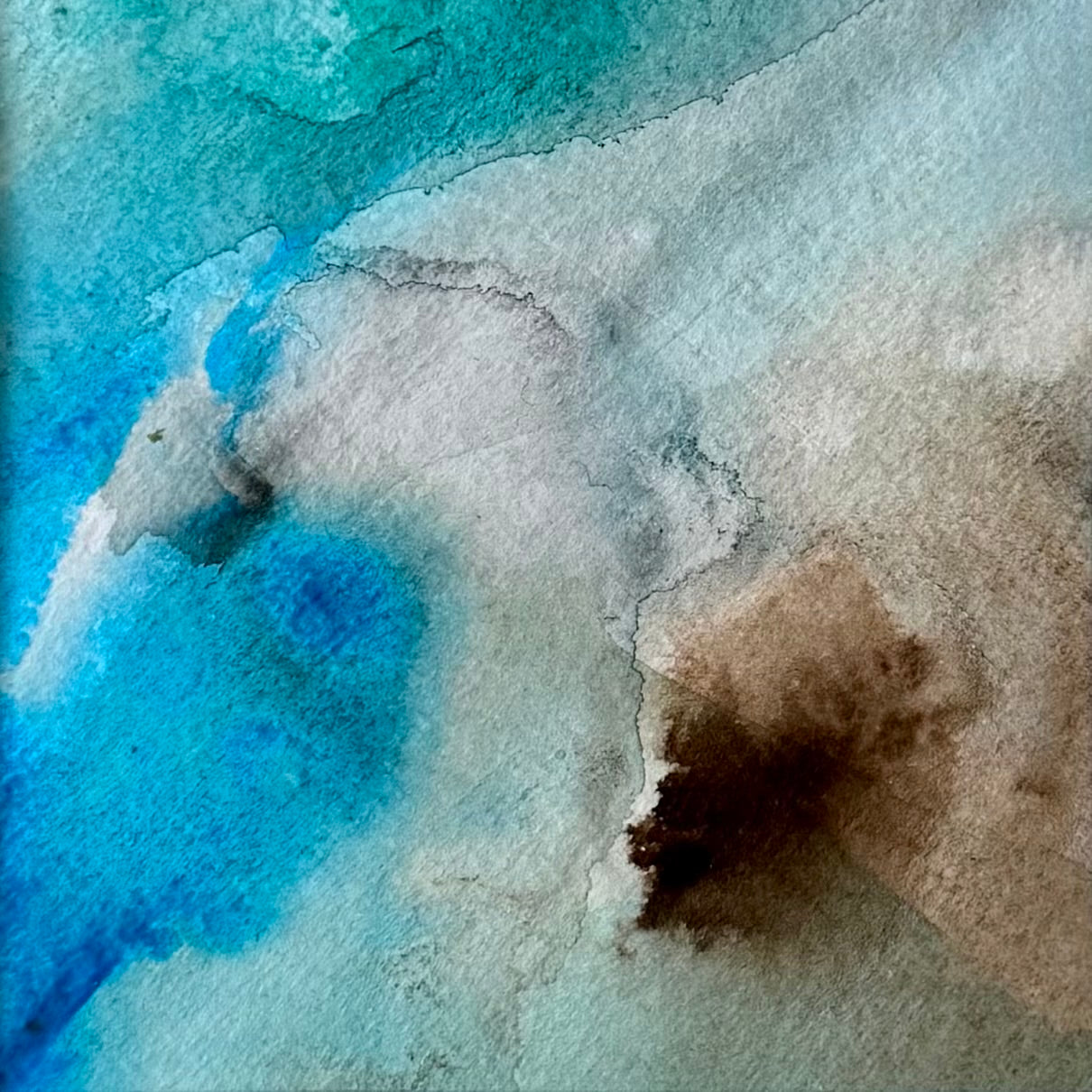 "Blue Crush" - 10 x 10 cm - Acrylic on paper