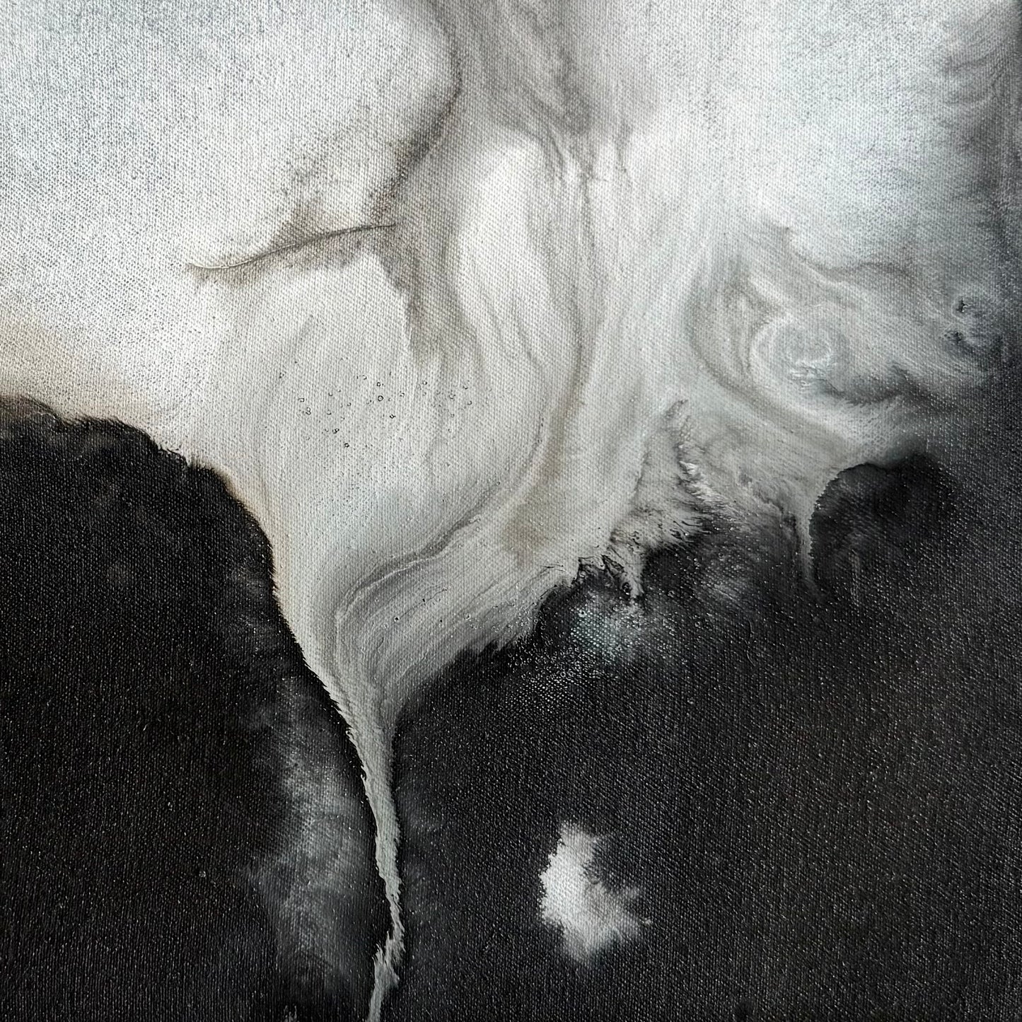 "Fractions III", 20 x 20, framed in oak