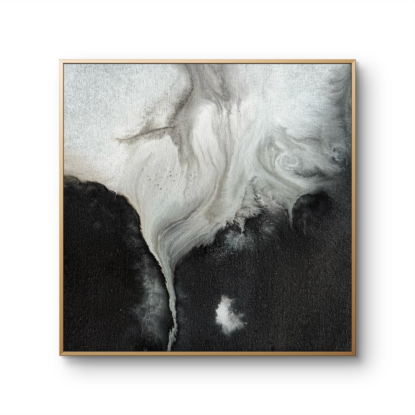 "Fractions III", 20 x 20, framed in oak